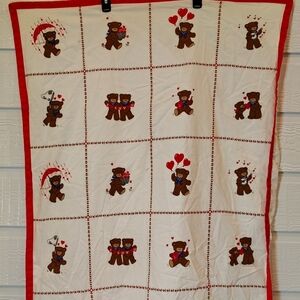 "Luv Bear" Cranston Pitcher Baby Blanket 33''x43''